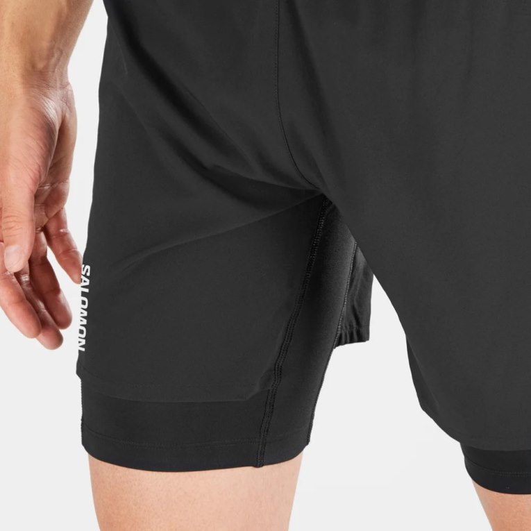 Salomon Cross Twinskin Men's Shorts Black | CA 54N2